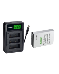 Kastar 1-Pack Battery with LZD3 USB Triple Charger Compatible with Nikon EN-EL12, Coolpix A900 A1000 B600 W300 AW100 AW120 P300 P330 S6100 S8200 S9100 S9700 S9900 KeyMission Cameras