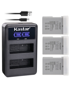 Kastar Battery 3 Pack and LED Dual Charger for Nikon EN-EL14a EN-EL14 MH-24, Nikon Coolpix P7000 Coolpix P7100 Coolpix P7700 Coolpix P7800 Nikon D3100 D3200 D3300 D3400 D5100 D5300 D5500 D5600 Df DSLR