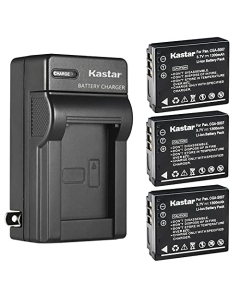Kastar 3-Pack Battery and AC Wall Charger Replacement for Panasonic CGA-S007 CGA-S007A CGA-S007A/1B CGA-S007E, CGR-S007, DMW-BCD10 Battery, Panasonic DE-A26, DE-A45, DE-A45BC, DE-A46 Charger
