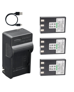 Kastar 3-Pack Battery and AC & USB-C Charger, Compatible with Canon NB-1L NB-1LH PowerShot S100 S200 S230 S300 S330 S400 S410 S500 ELPH S110 IXY Digital 200 300 320 400 430 450 500 Cameras