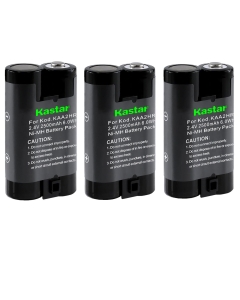 Kastar 3-Pack KAA2HR Battery Replacement for Panasonic Palmcam PV-DC1000, Palmcam PV-DC1080, PV-DC1580, D-220, D-223, D-321, D-4215P, Discman ESP, D-421SP