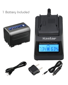 Kastar Ultra Fast Charger and Battery 1-Pack for Sony NP-QM71D NP-QM71 and Sony TRV480 TRV50 TRV530 TRV6 TRV8 TRV60 TRV70 TRV75 TRV80 TRV725 TRV730 TRV738 TRV740 TRV828 TRV830 TRV840 TRV940 TRV950