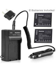 Kastar Battery (X2) & Travel Charger Kit for Panasonic DMW-BCH7, DMW-BCH7PP, DMW-BCH7E, DE-A76 and Panasonic Lumix DMC-FP1, DMC-FP2, DMC-FP3, DMC-FT10, DMC-TS10 Cameras