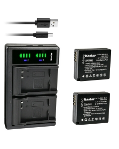Kastar 2-Pack Battery and LTD2 USB Charger Replacement for Panasonic Lumix DMC-GF3 DMC-GF3C DMC-GF3K DMC-GF3W, Lumix DMC-GF5, Lumix DMC-GF6 DMC-GF6K DMC-GF6R DMC-GF6T DMC-GF6W DMC-GF6X, Lumix DMC-GX7