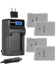 Kastar 4-Pack EN-EL14a Battery and LCD AC Charger Compatible with Nikon D3100 DSLR Camera, D3200 DSLR Camera, D3300 DSLR Camera, D3400 DSLR Camera, D3500 DSLR Camera, D5100 DSLR Camera