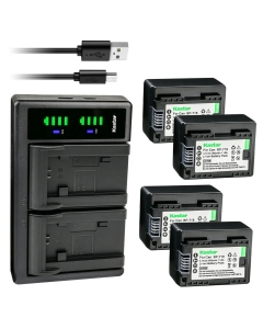 Kastar 4-Pack Battery and LTD2 USB Charger Replacement for Canon BP-708 BP708, BP-709 BP709, BP-718 BP718, BP-727 BP727, US 6055B002 Battery, Canon CG-700 CG700 Charger