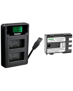Kastar 1-Pack Battery with LZD2 USB Dual Charger Compatible with Canon NB-2L NB-2LH NB-2L12 NB-2L14, EOS 350D 400D Rebel XT XTi PowerShot G7 G9 S70 VIXIA HV20 HV30 ZR Series Camcorder