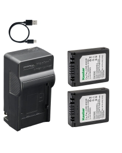 Kastar 2-Pack Battery and AC & USB-C Charger, Compatible with CGR-S002 BM7 Camera, for Panasonic Lumix FP3 FZ1 FZ2 FZ3 FZ4 FZ5 FZ10 FZ15 FZ20 Digital Camera