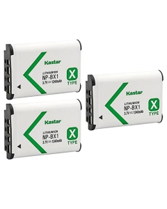 Kastar 3-Pack NP-BX1 Battery Replacement for Sony ZV-1 Vlogging Camera, ZV-1F Vlogging Camera, Sony ZV-1 II Digital Camera, Hasselblad Stellar Special Edition Digital Camera