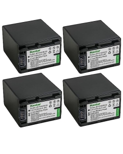 Kastar NP-FV100 Battery (4X) for Sony DCR-SR15, SR21, SR68, SR88, SX15, SX21, SX44, SX45, SX63, SX65, SX83, SX85, HDR-CX110, CX115, CX130, CX150, CX160, XR160, CX360, CX560, CX700, PJ10, PJ30, PJ50