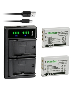 Kastar 2-Pack Battery and LTD2 USB Charger Replacement for Fujifilm FinePix F30, FinePix F31FD, FinePix REAL 3D W1, FinePix X30, FinePix X70, FinePix X100, FinePix X100S, FinePix X100LE Digital Camera