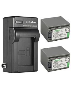 Kastar NP-FP90 / FP91 2-Pack Battery and AC Wall Charger Replacement for Sony CR-SR80, DCR-SR90, DCR-SR100, HDR-HC3, HDR-HC3E, DCR-DVD103, DCR-DVD105, DCR-DVD202, DCR-DVD203, DCR-DVD205 Camcorder