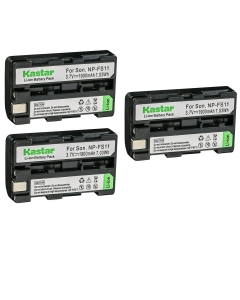 Kastar 3-Pack NP-FS11 Battery Replacement for Sony CCD-CR1, CCD-CR5, DCR-PC1, DCR-PC2, DCR-PC3, DCR-PC4, DCR-PC5, DCR-TRV1VE, Cybershot DSC-F505, Cybershot DSC-F505V Camera