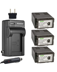Kastar 3 Battery & AC Travel Charger for Panasonic VW-VBG6 VBG6 Battery and Panasonic AG-AC160A, AG-AC7, AG-AC130A, AG-AC160A, AG-HMC40, AG-HMC70, AG-HMC150, H68, H80, H90, H258, VDR-D50, D58, D310