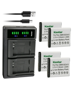 Kastar 4-Pack Battery and LTD2 USB Charger Compatible with Leica BP-DC14 BP-DC14-E BP-DC14-U Battery, Leica C 11052 18536, Leica C (Type 112), Leica C V-LUX50 Cameras