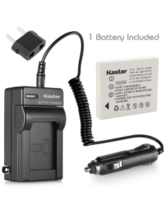 Kastar Compatible Battery and Charger Replacement for KLIC-7005 CGA-S004 FNP-40 SLB-0737 SLB-0837 SNP-40 D-Li8 Dli-102 NP-1