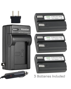 Kastar Battery (3-Pack) and Charger Kit for Nikon EN-EL1, ENEL1, Minota NP-800 and Nikon Cooipix 4300 4500 4800 5400 5700 775 8700 880 885 995 CoolpixE880 and Konica Minota DG-5W Dimage A200 Cameras