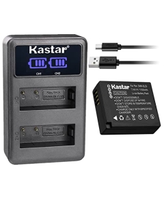 Kastar 1-Pack DMW-BLE9 Battery and LED2 USB Charger Compatible with Panasonic Lumix DMC-GF3 DMC-GF3C DMC-GF3K DMC-GF3W, Lumix DMC-GF5, Lumix DMC-GF6 DMC-GF6K DMC-GF6R DMC-GF6T DMC-GF6W DMC-GF6X Camera