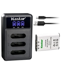 Kastar 1 Pack Battery and LCD Triple USB Charger Compatible with Nikon EN-EL11 Battery, MH-64 Charger, Nikon Coolpix S550, Coolpix S560 Camera, Ricoh DB-80 Battery, BJ-8 Charger, Ricoh R50 Camera
