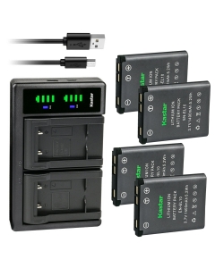 Kastar 4 Battery and LTD2 USB Charger Compatible with Nikon EN-EL10 Battery, MH-63 Charger, Coolpix S60 S80 S200 S202 S203 S210 S220 S230 S500 S510 S520 S520B S570 S600 S700 S3000 S4000 S5100 Camera