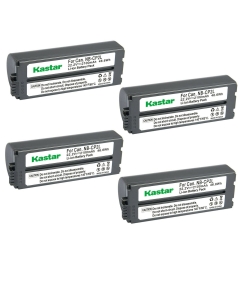 Kastar 4-Pack NB-CP2L Battery 22.2V 2100mAh Replacement for Canon SELPHY CP100, SELPHY CP200, SELPHY CP220, SELPHY CP300, SELPHY CP330, SELPHY CP400, SELPHY CP510 Compact Photo Printer (Color: Gray)