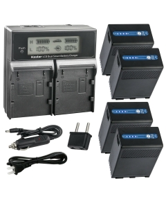 Kastar 4-Pack BP-A68 Multifunction Battery and AC LCD Dual Fast Charger Compatible with Canon BP-A Series BP-A30 BP-A60 BP-A65 BP-A68 BP-A90 US 0870C002 Battery, Canon CG-A10 CG-A20 Charger