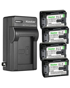 Kastar 4-Pack Battery and AC Wall Charger Replacement for JVC GZ-N1 GZ-N5 GV-LS1 GV-LS2 GZ-G5 AA-VG1 AA-VG1E AA-VG1EUM AA-VG1U AA-VG1US AA-VG1USM, BN-VG107 BN-VG108 BN-VG114 BN-VG121 BN-VG138 Battery