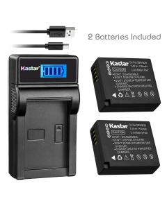 Kastar Battery (X2) & Slim LCD USB Charger for Panasonic DMW-BLE9, DMW-BLG10, DMWBLE9, DMWBLG10 and Panasonic Lumix DMC-GF3, DMC-GF5, DMC-GF6, DMC-GX7, DMC-LX100 Digital Camera