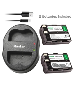 Kastar Battery (X2) & Dual USB Charger for Nik EN-EL3a, ENEL3A, EN-EL3, ENEL3, MH-18, MH-18a and Nik D50, D70, D70s, D100 Cameras