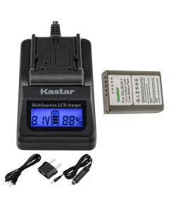 Kastar 1Pack Battery and LCD Fast Charger with USB Output Compatible with Olympus BLN-1 BLN1 Battery, Olympus BCN-1 BCN1 Charger, Olympus M-D E-M1, OM-D E-M5, OM-D E-M5 Mark II, PEN E-P5, PEN-F Camera