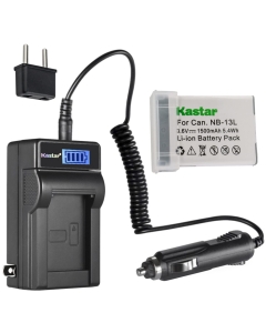 Kastar 1-Pack NB-13L Battery and LCD AC Charger Compatible with Canon G1 X Mark III, PowerShot G5 X, PowerShot G5 X II, PowerShot G7 X, PowerShot G7 X Mark II, PowerShot G7 X Mark III Digital Camera