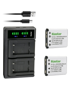 Kastar 2-Pack Battery and LTD2 USB Charger Compatible with Agfa Agfaphoto Optima 100 102 103 104 3, Optima 830 UW, 830UW Aldi Traveler IS-12, IS12, SW-12, SW12, Touch one, UW-8, UW8