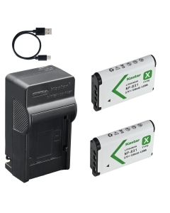 Kastar 2-Pack NP-BX1 Battery and AC & USB-C Charger, Compatible with Sony ZV-1 ZV-1 II ZV-1F RX100 RX100 II III IV V VI VII HX90 HX99 HX60 HX50 HX400 WX500 FDR-X3000 HDR-AS300 CX405 RX1 RX1R A20-Mini