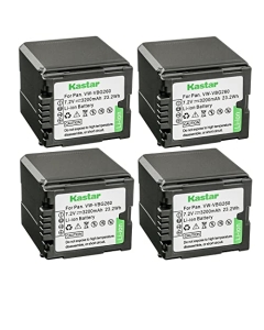 Kastar 4-Pack Battery Replacement for VW-VBG260 AG-AC7 AG-AF100 AG-HMC40 AG-HMC80 AG-HMC150 HDC-HS250 HDC-HS300 HDC-HS700 HDC-SD600 HDC-SD700 HDC-SDT750 HDC-TM300 HDC-TM700 SDR-H80 Cameras