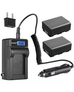 Kastar 2-Pack IA-BP210E Battery and LCD AC Charger Compatible with Samsung HMX-H204BN, HMX-H205, HMX-H205BN, HMX-H220, HMX-H300, HMX-H300BN, HMX-H303, HMX-H304, HMX-H305, HMX-H320, HMX-H400, HMX-H405