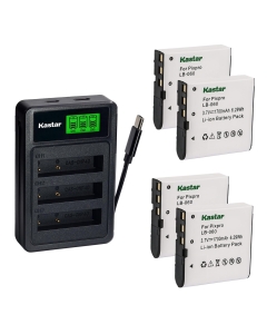 Kastar 4-Pack Battery with LZD3 USB Triple Charger Compatible with NP-40 D-Li202 D-Li217 BC-30L BC-31L, Digital Camera Camcorder Compatible with Agfa DXG Digilife Ordro Rollei Vivikai Winait