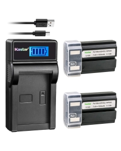 Kastar Battery (X2) & Slim LCD Charger for Nik ENEL1, Minota NP-800 and Nik Cooipix 4300 4500 4800 5400 5700 775 8700 880 885 995 Coolpix E880 and Konica Minota DG-5W Dimage A200 Cameras