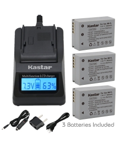 Kastar Ultra Fast Charger(3X faster) Kit and Battery (3-Pack) for Canon NB-7L, CB-2LZE work with Canon PowerShot G10, PowerShot G11, PowerShot G12, PowerShot SX30 IS Digital Cameras [Over 3x faster than a normal charger with portable USB charge function]