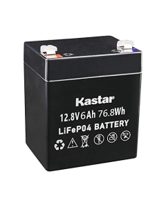 Kastar 12V 6Ah Lithium LiFePO4 2000 Cycles Lithium Iron Phosphate Battery, Rechargeable LiFePo4 Battery, Low Self-Discharge and Light Weight, for Kid Scooters, Fios Replacement Battery