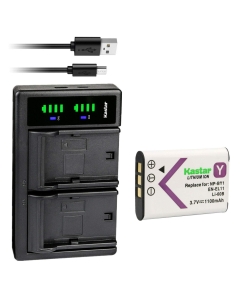 Kastar 1-Pack Battery and LTD2 USB Charger Replacement for Sony NP-BY1 NPBY1 Battery, Sony Mini HDR-AZ1 Mini HDR-AZ1vb Mini HDR-AZ1vr Video Cameras