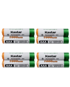Kastar 8 Pcs Battery Replacement for HR03,Out Door Solar Light, Solar Spinner, Solar Power Unites, Garden Landscaping Solar Light, Garden Decorations, Path Light, Remotes, Mice, Walkie Talkies