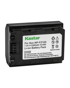 Kastar 1-Pack NP-FZ100 Rechargeable Li-ion Battery Replacement for Sony FX3 Full-Frame Cinema Camera, Sony Alpha 1 Mirrorless Digital Camera, Sony Alpha A7 α7 Series, Sony Alpha ILCE-7M3 Series