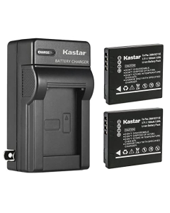 Kastar 2-Pack Battery and AC Wall Charger Replacement for Panasonic DMW-BCF10 DMW-BCF10E DMW-BCF10PP, CGA-S009 CGA-S009E CGA-S/106B Battery, Panasonic DE-A59 DE-A59B, DE-A60 Charger