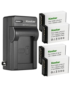 Kastar 4-Pack Battery and AC Wall Charger Replacement for Canon EOS RP, EOS R10 Mirrorless Camera, KISS X8i, KISS X9i, Rebel SL2, EOS Rebel T6i, EOS Rebel T6s, EOS Rebel T7i, EOS Rebel T8i Cameras