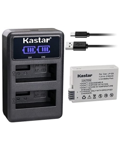 Kastar 1-Pack LP-E8 Battery and LED2 USB Charger Compatible with Canon LP-E8 LPE8 Battery, Canon LC-E8 LC-E8E Charger, Canon Camera Grip BG-E8