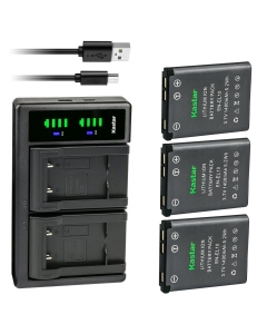 Kastar 3 Battery and LTD2 USB Charger Compatible with Nikon EN-EL10 Battery, MH-63 Charger, Coolpix S60 S80 S200 S202 S203 S210 S220 S230 S500 S510 S520 S520B S570 S600 S700 S3000 S4000 S5100 Camera