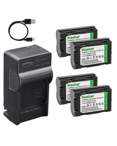 Kastar 4-Pack Battery and AC & USB-C Charger Compatible with CGR-S602 CGR-S603 BL14 Camera for Panasonic Lumix L1 LC1 LC40 LC5 and Leica Digilux 1 2 3 Digital Camera