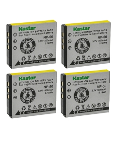 Kastar NP-50 Battery 4-Pack Replacement for Fujifilm NP-50, NP-50A Battery, Fujifilm BC-50, BC-45W Charger, Fujifilm FinePix XP100, FinePix XP110, FinePix XP150, FinePix XP160, FinePix XP170 Camera