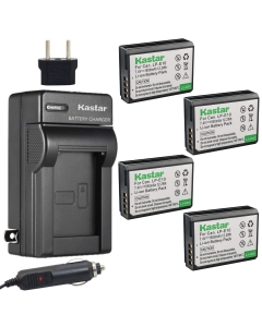 Kastar Battery (4-Pack) and Charger Kit for Canon LP-E10, LC-E10 Work with Canon EOS Rebel T5, EOS Rebel T3, EOS Kiss X50, EOS Kiss X70, EOS 1200D, EOS 1100D DSLR Cameras