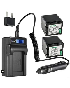 Kastar 2-Pack VW-VBN260 Battery and LCD AC Charger Compatible with Panasonic HDC-TM900, HDC-TM900GK, HDC-TM900GK-3D, HDC-TM900K, HDC-TM900P, HDC-TM900PC, HC-X800, HC-X800GK, HC-X900GK, HDC-SD800GK-3D